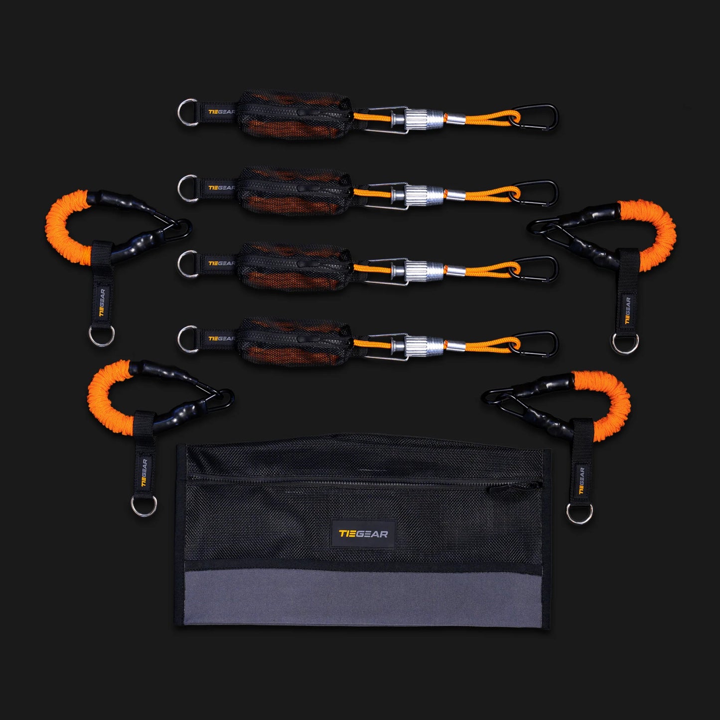 TIEGEAR 180 Awning Kit – 4 Ropes + Springs