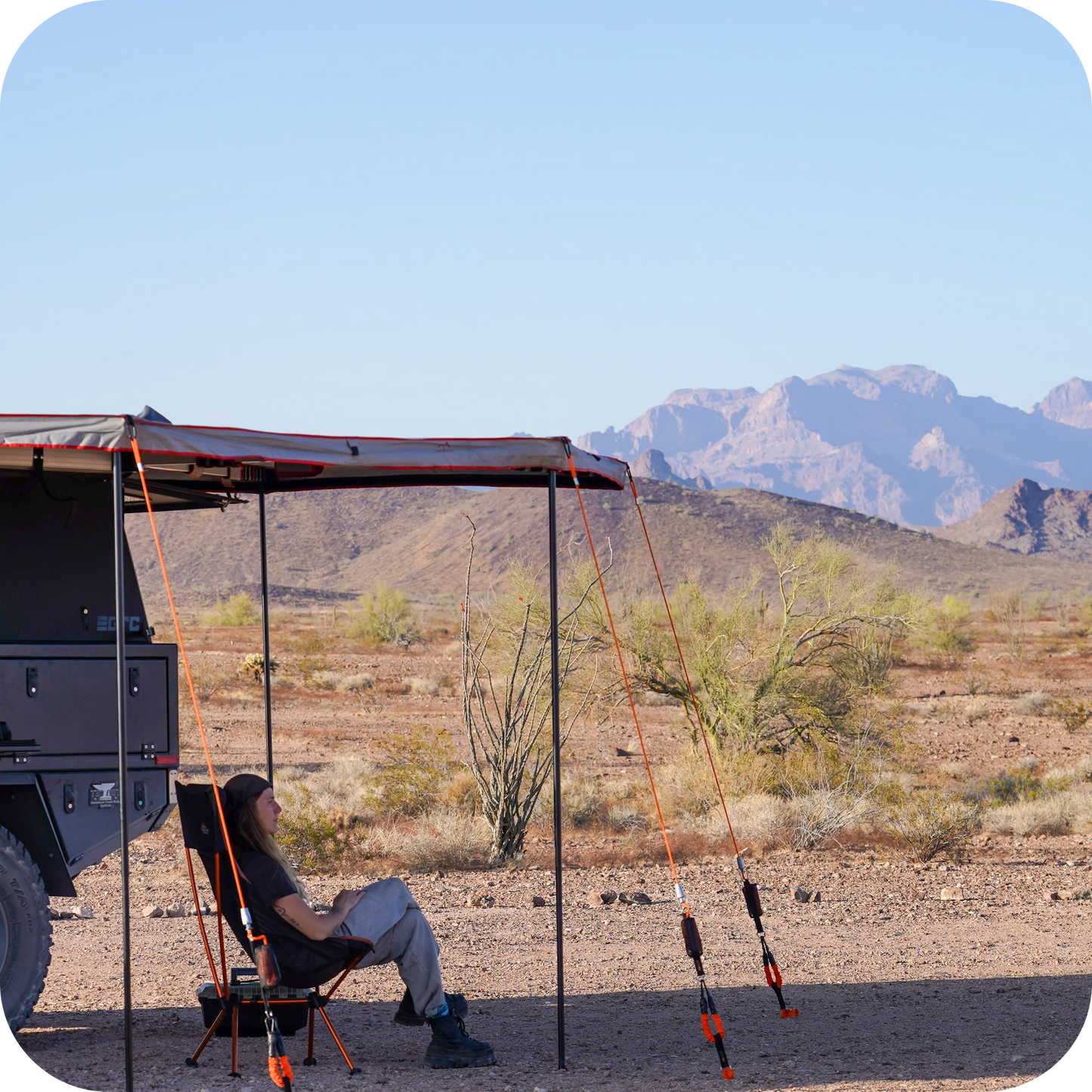 TIEGEAR 180 Awning Kit – 4 Ropes + Springs