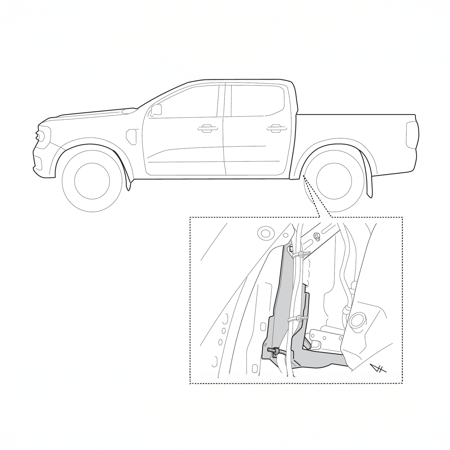 Maxliner Tub Load Bracket (J-Brace)